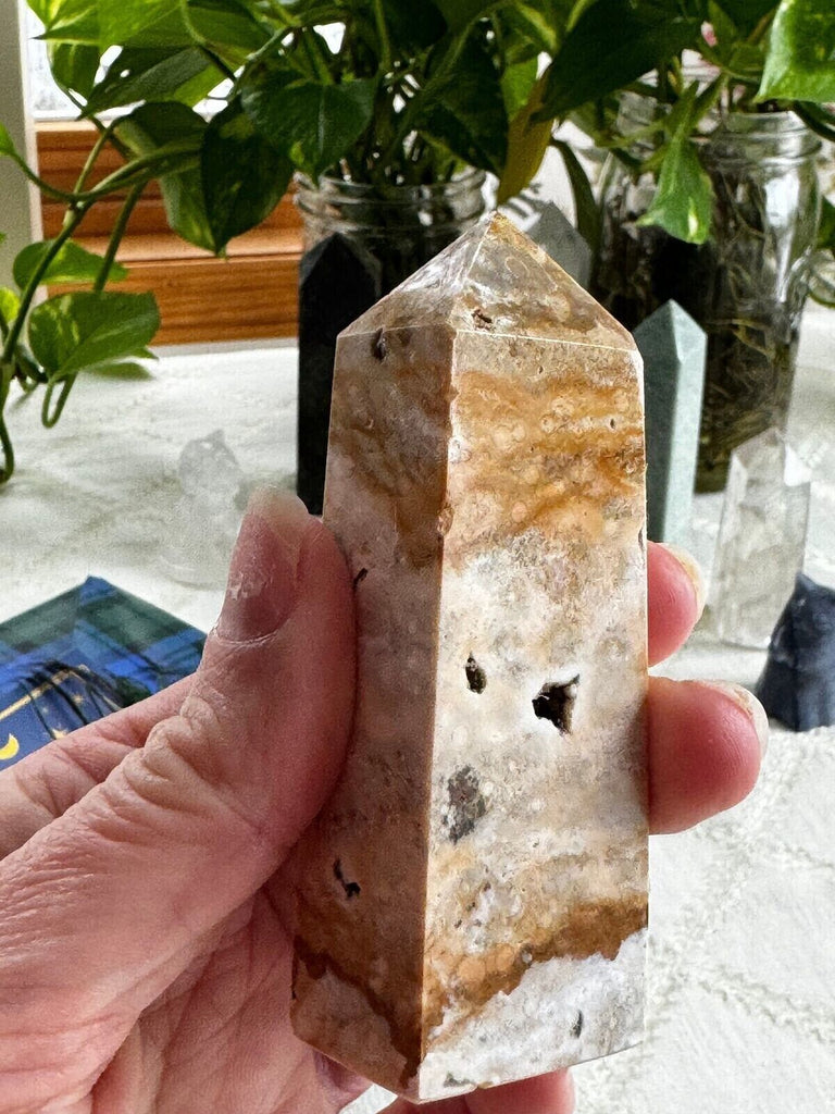 8th vein Ocean Jasper Crystal tower