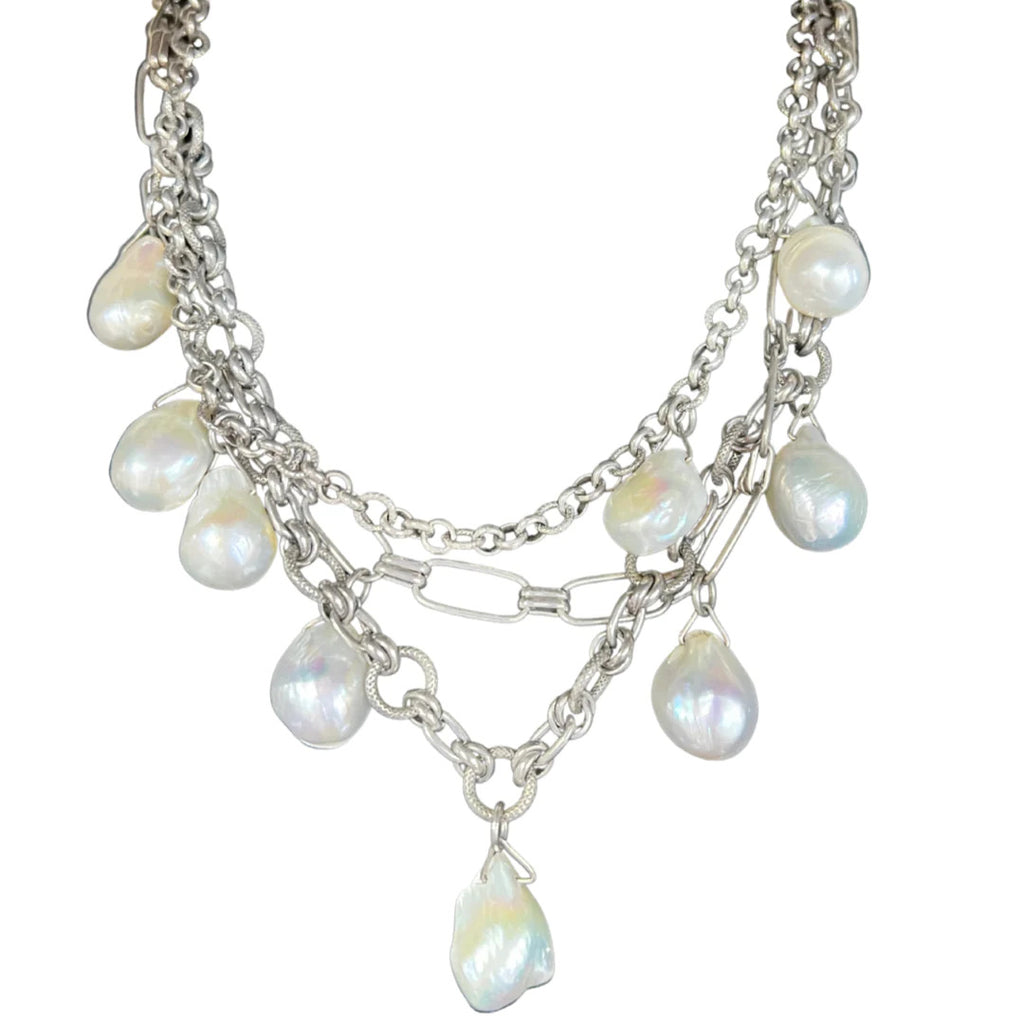 Sterling silver and freshwater Pearl necklace