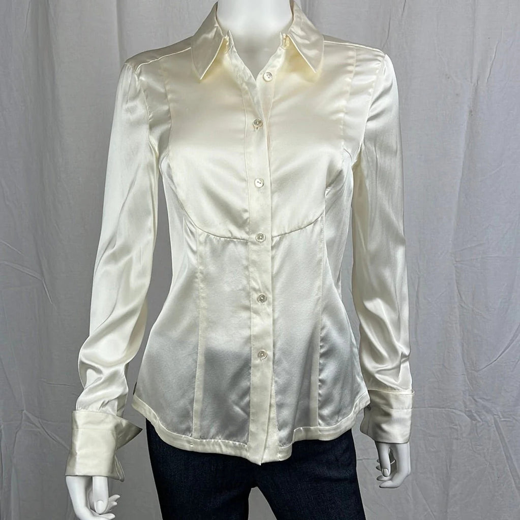 TUX Couture silk blouse sz 4