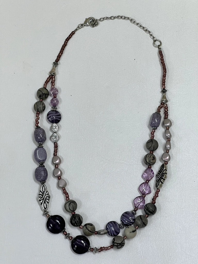 Glass beaded necklace
