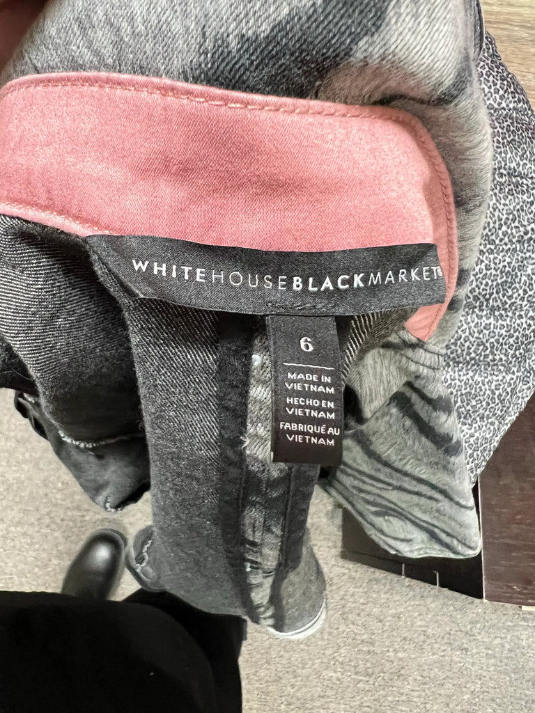 White House Black Market denim moto jacks the sz 6