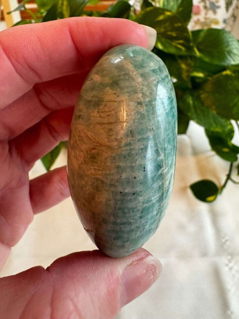 Amazonite Crystal Palm Stone