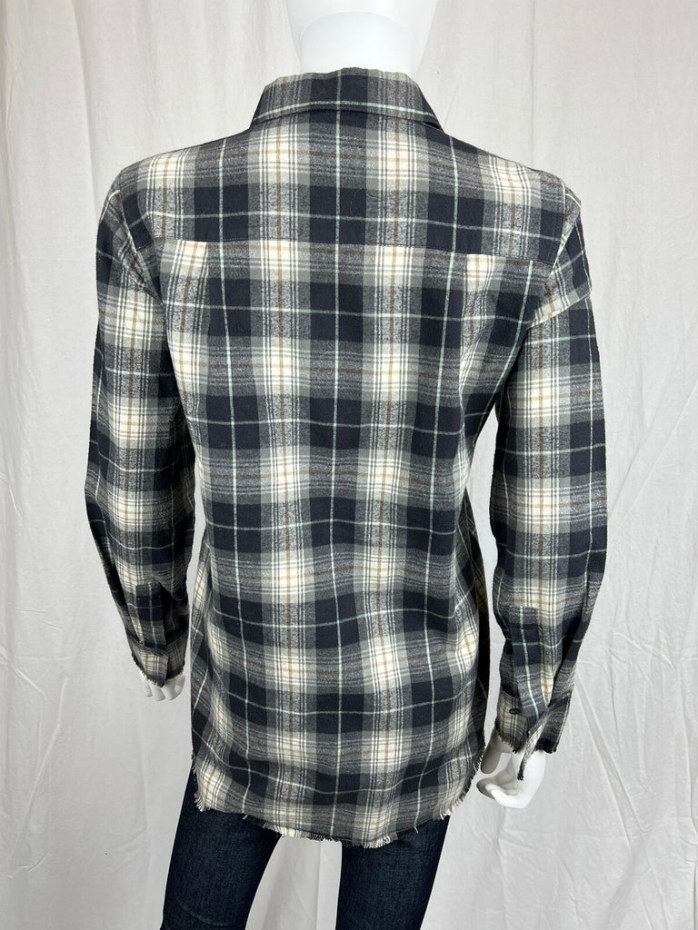 Vince cotton plaid tartan button up sz XSmall