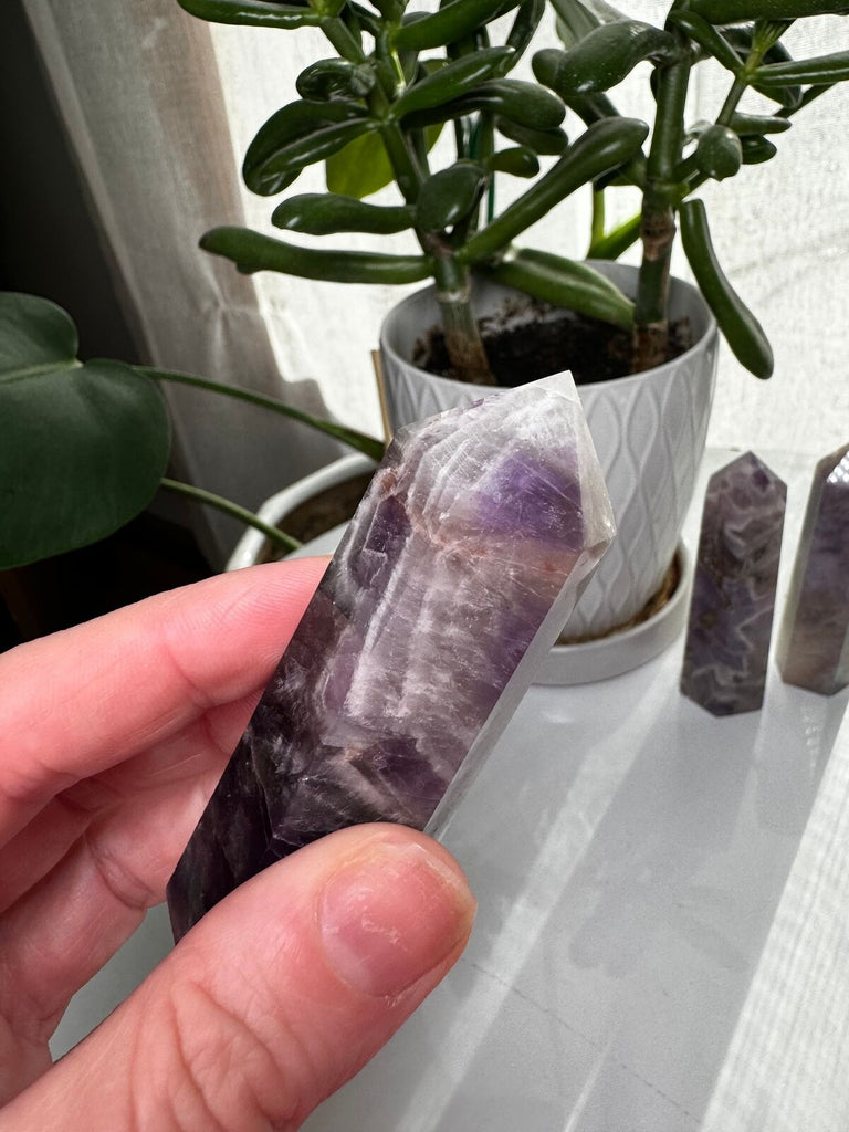 Chevron Amethyst Tower 3.5"