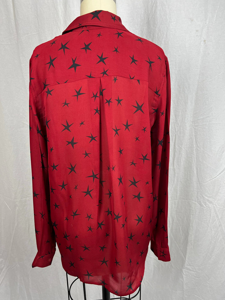 L’Agence Silk stars blouse sz XSmall