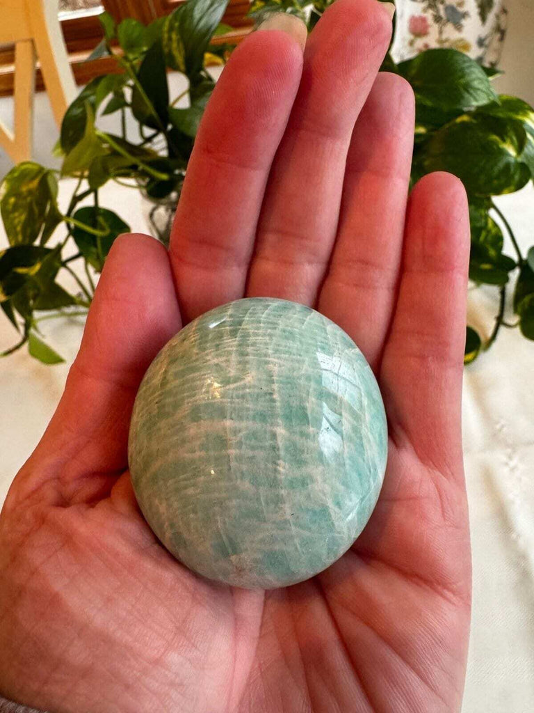 Amazonite Crystal Palm Stone