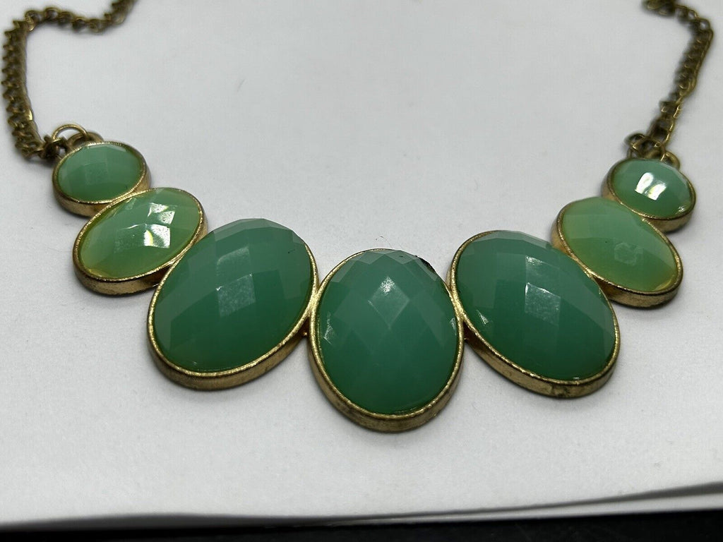 green statement piece necklace