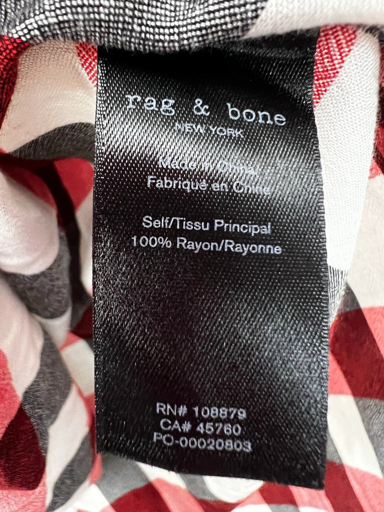 Rag & Bone Check plaid blouse sz XS