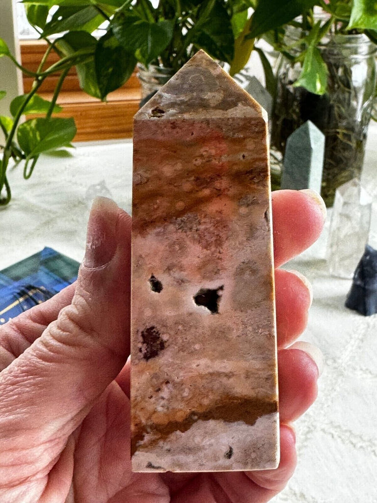 8th vein Ocean Jasper Crystal tower