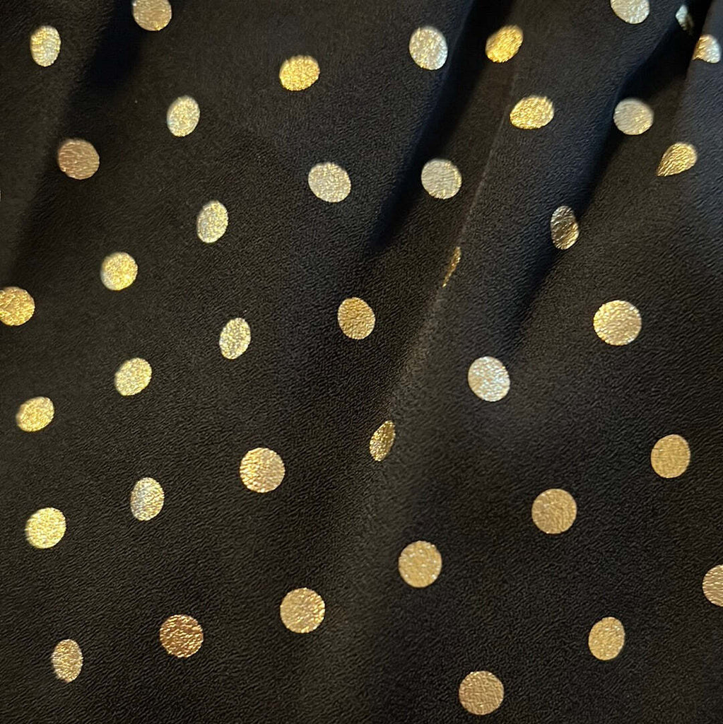 Vince Camuto gold polka dot blouse sz Large