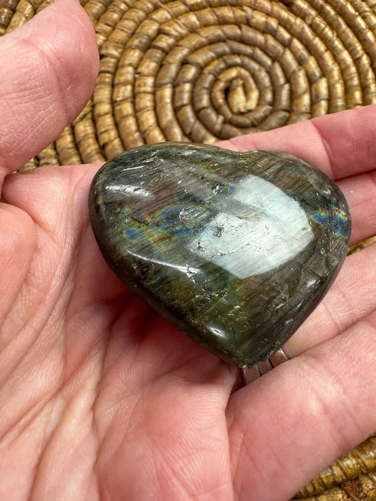 Labradorite heart Crystal palm stone