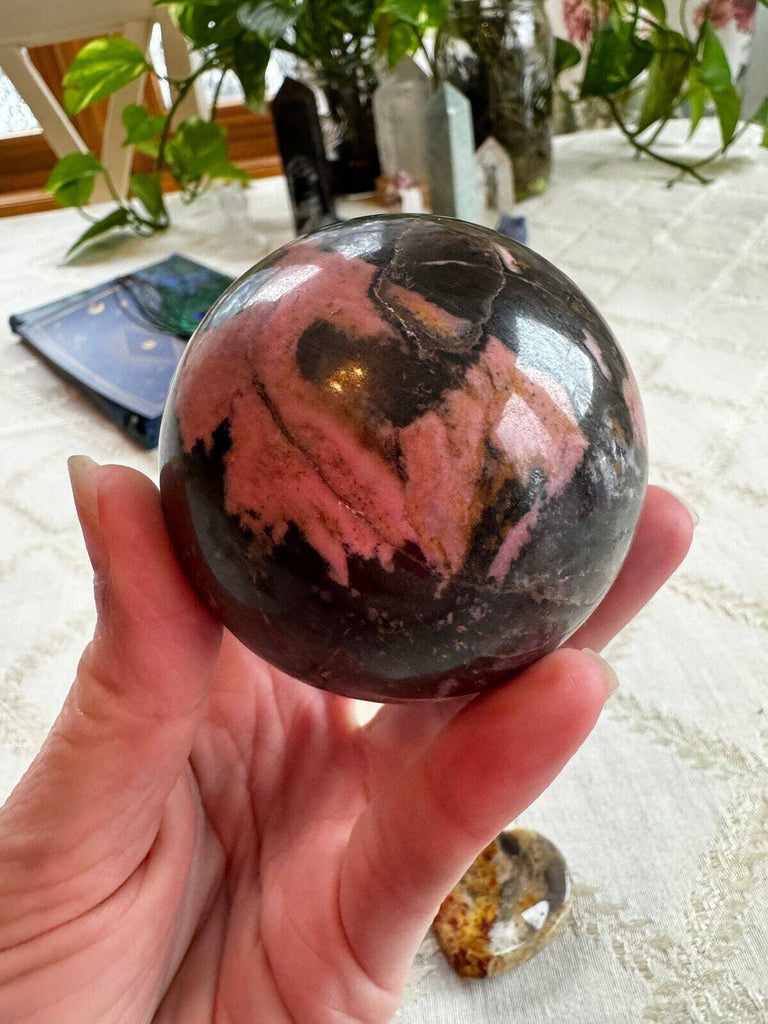 Rhodonite Crystal Sphere