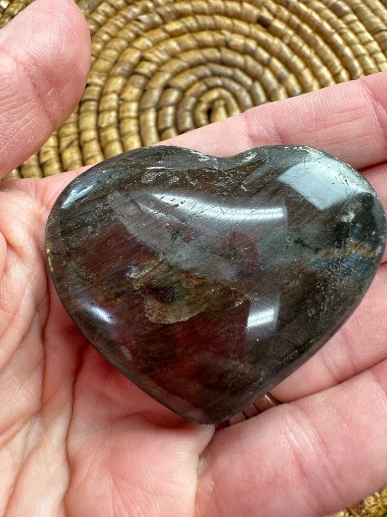 Labradorite heart Crystal palm stone