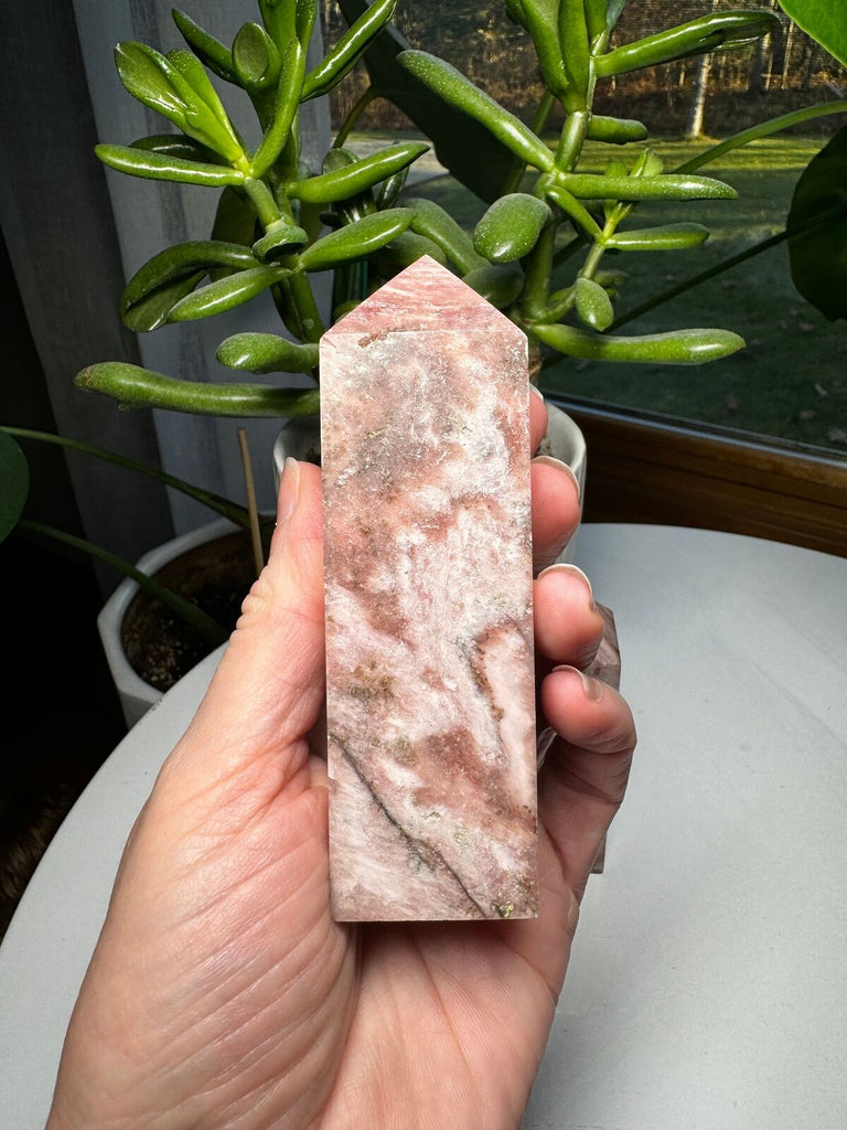 Pink Mica Crystal Tower 4.25"