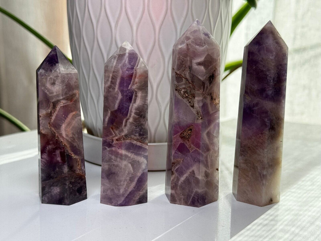 Chevron Amethyst Tower 3.5"