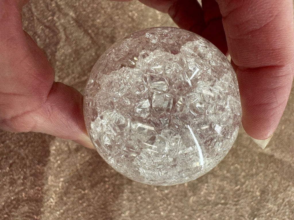 Crackle Quartz Crystal Sphere