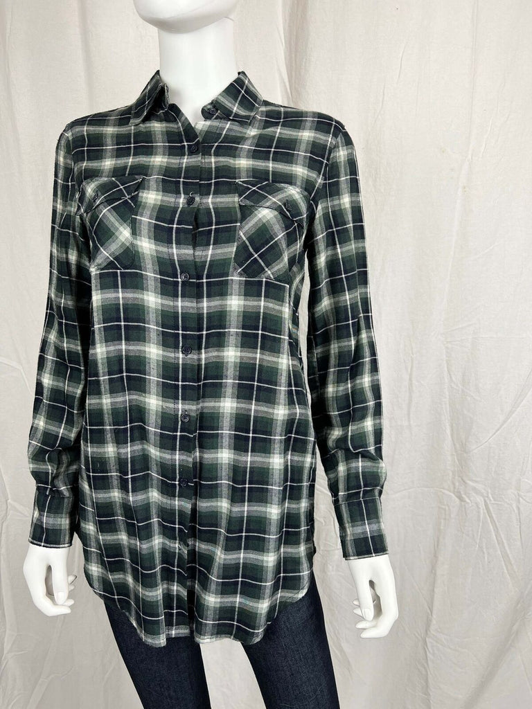 BB Dakota plaid tartan blouse sz XS