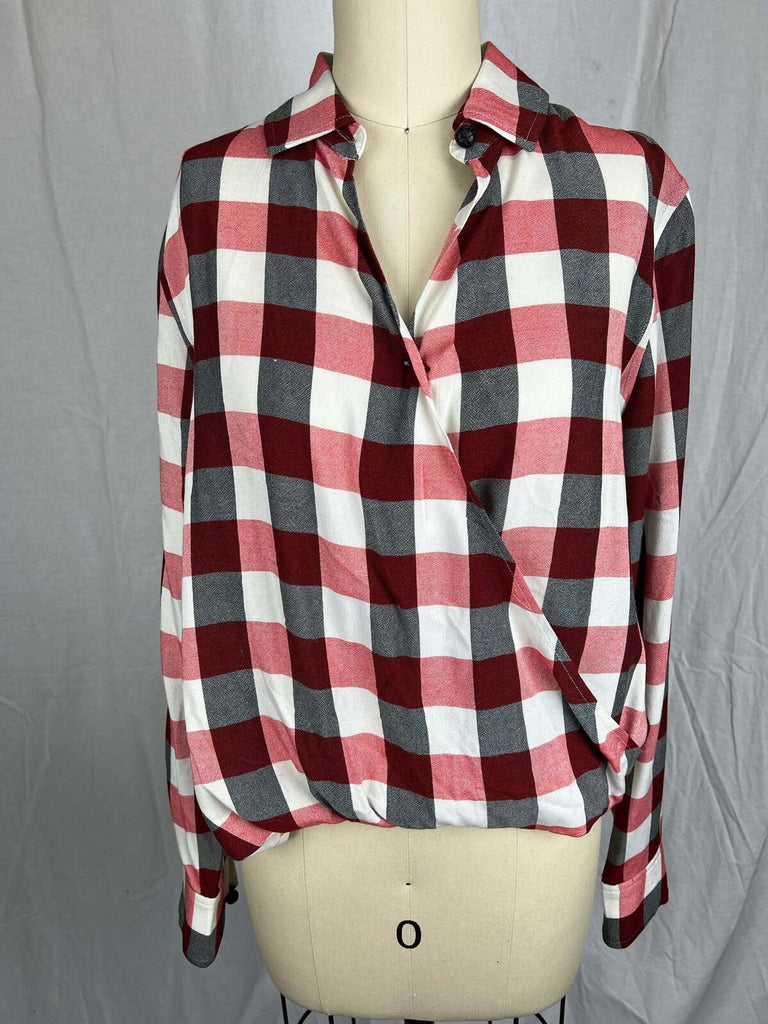 Rag & Bone Check plaid blouse sz XS