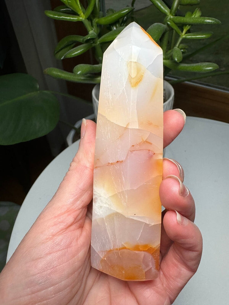 Carnelian Chalcedony Tower 5"