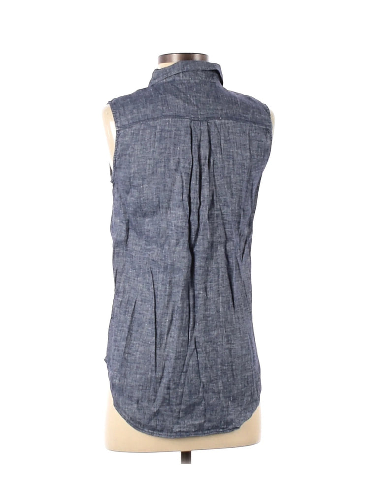 Theory Sleeveless Button Down Shirt sz P