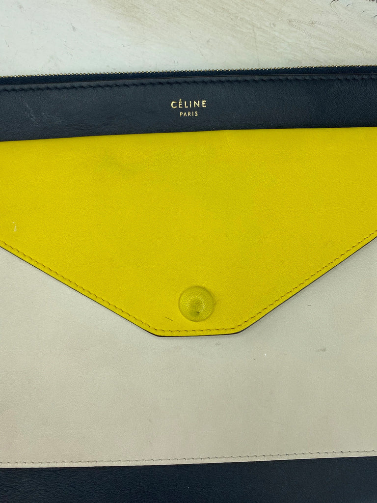 Celine leather Pocket Envelope Clutch Wallet