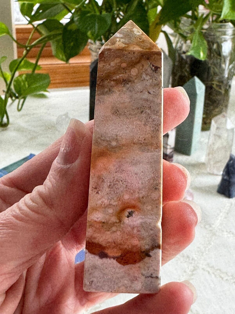 8th vein Ocean Jasper Crystal tower