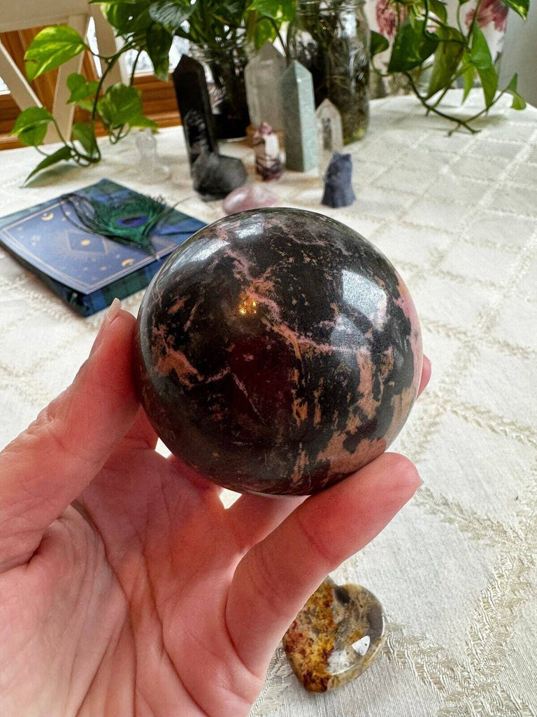 Rhodonite Crystal Sphere