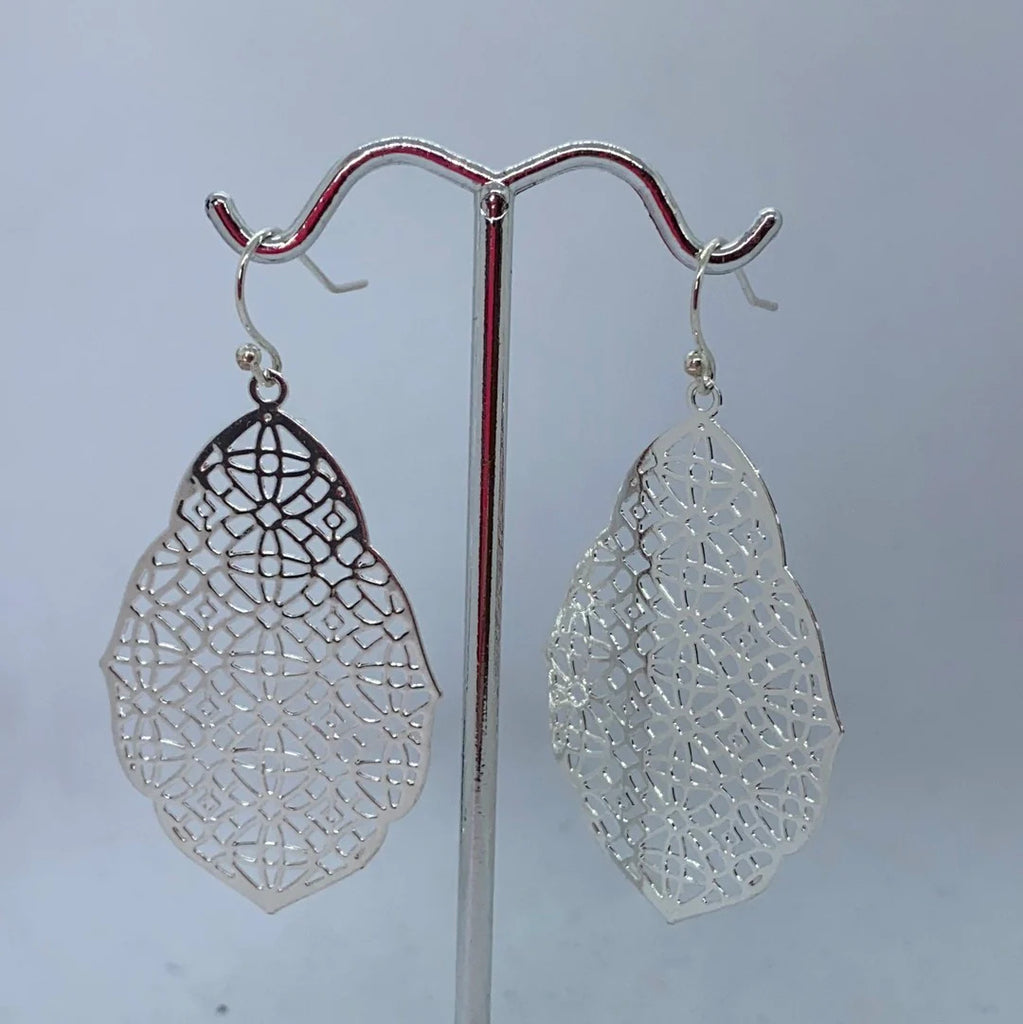 Geometric laser cut earrings