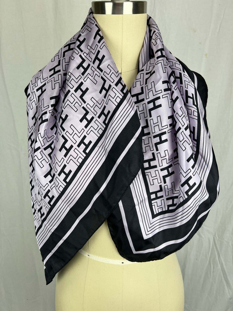 Herve Leger silk logo scarf