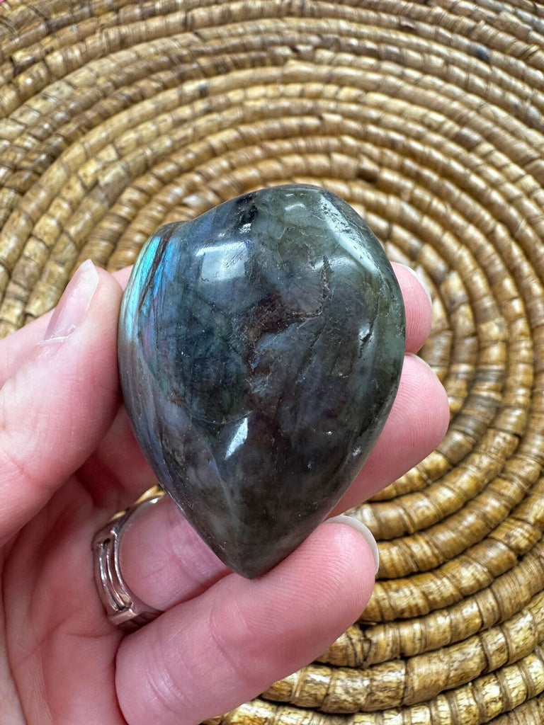 Labradorite heart Crystal palm stone