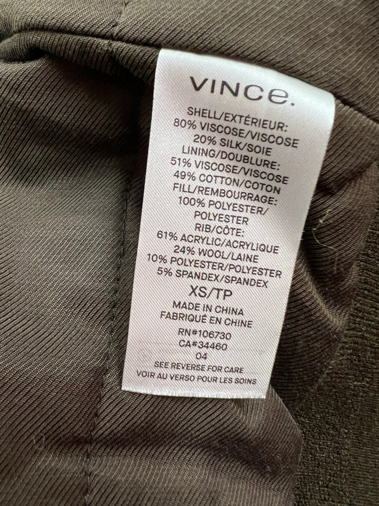 Vince Velour bomber jacket sz XS