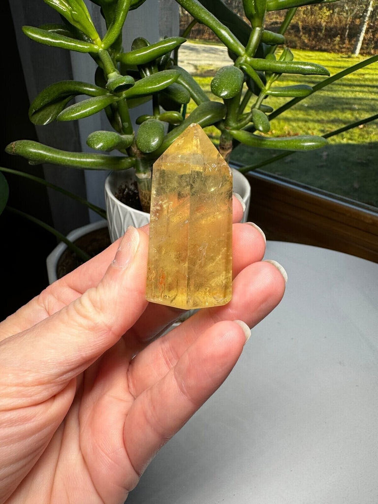 Citrine Crystal tower gem stone 2.25"