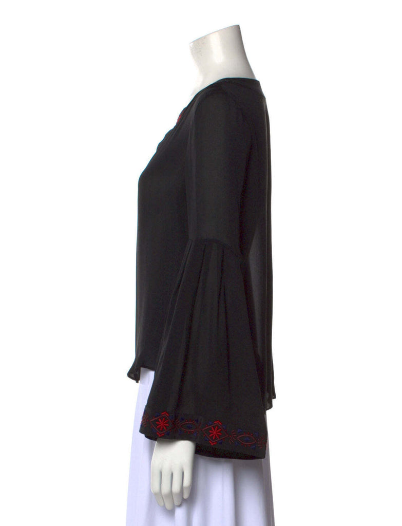 Cinque E Sept black silk blouse sz XS