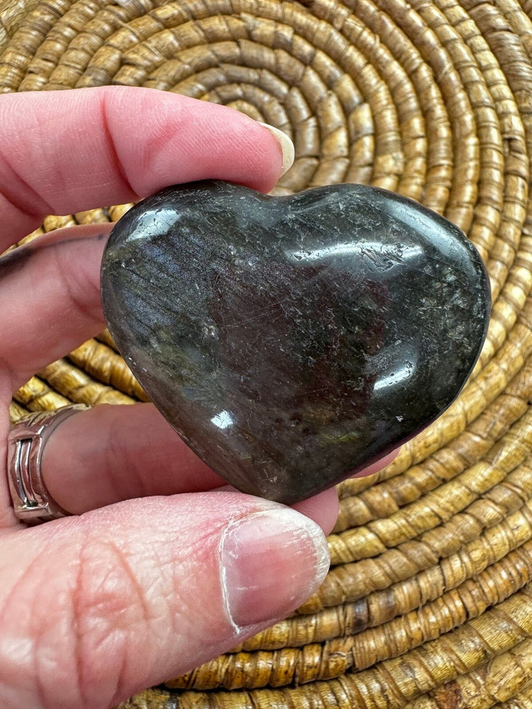 Labradorite heart Crystal palm stone
