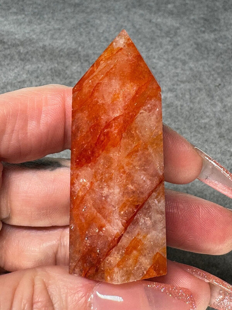 Fire Quartz Crystal Tower