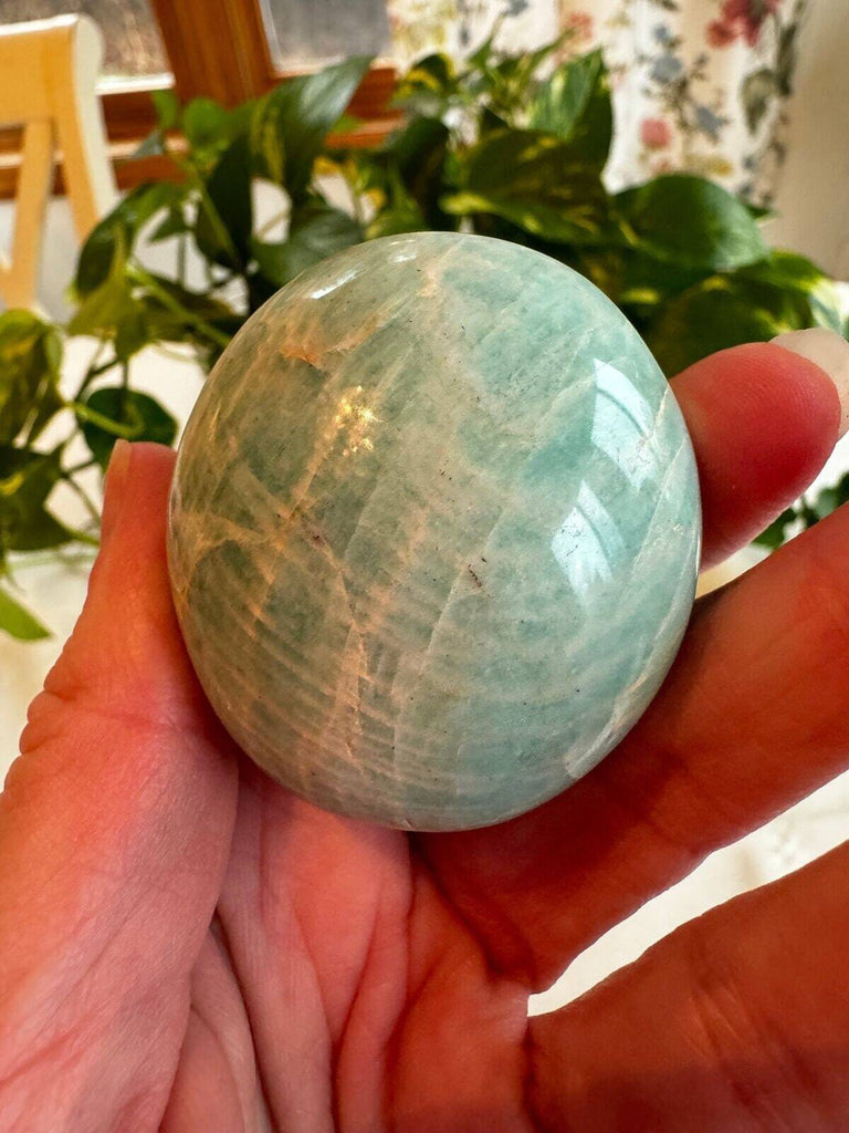 Amazonite Crystal Palm Stone