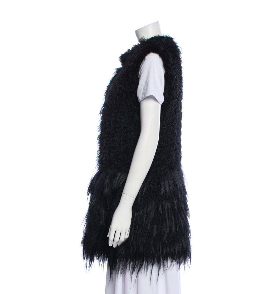 Glamourpuss lamb fur vest sz small