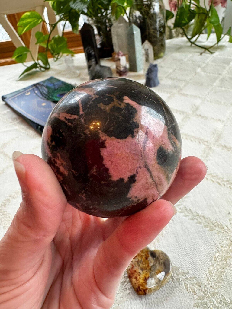 Rhodonite Crystal Sphere