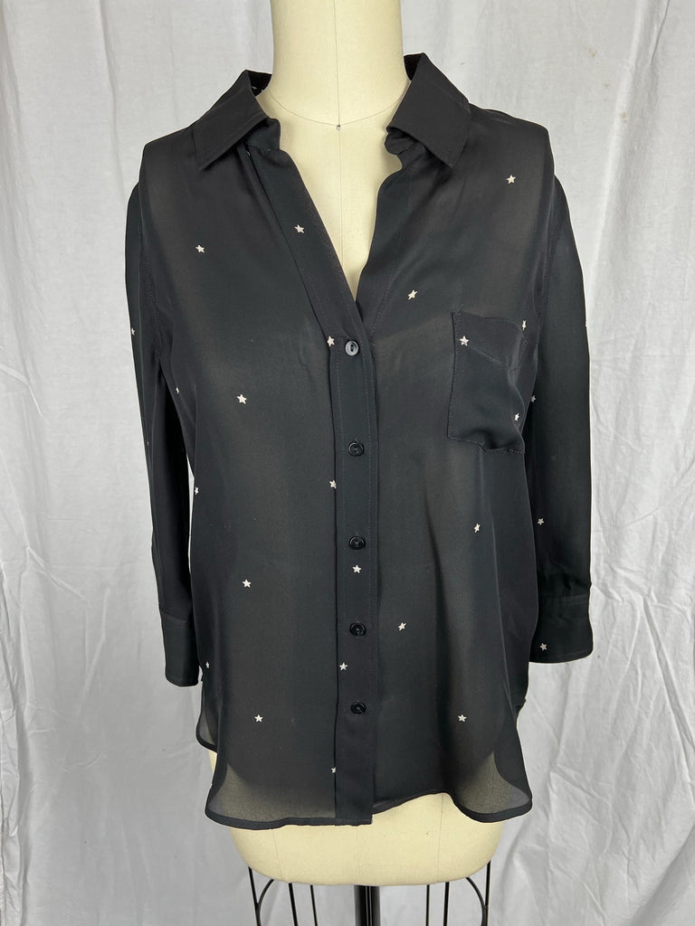 L’Agence Sheer star Blouse sz XS