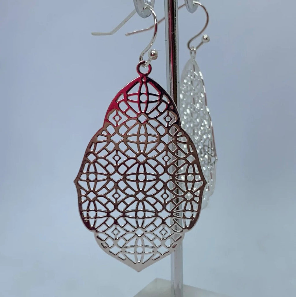 Geometric laser cut earrings