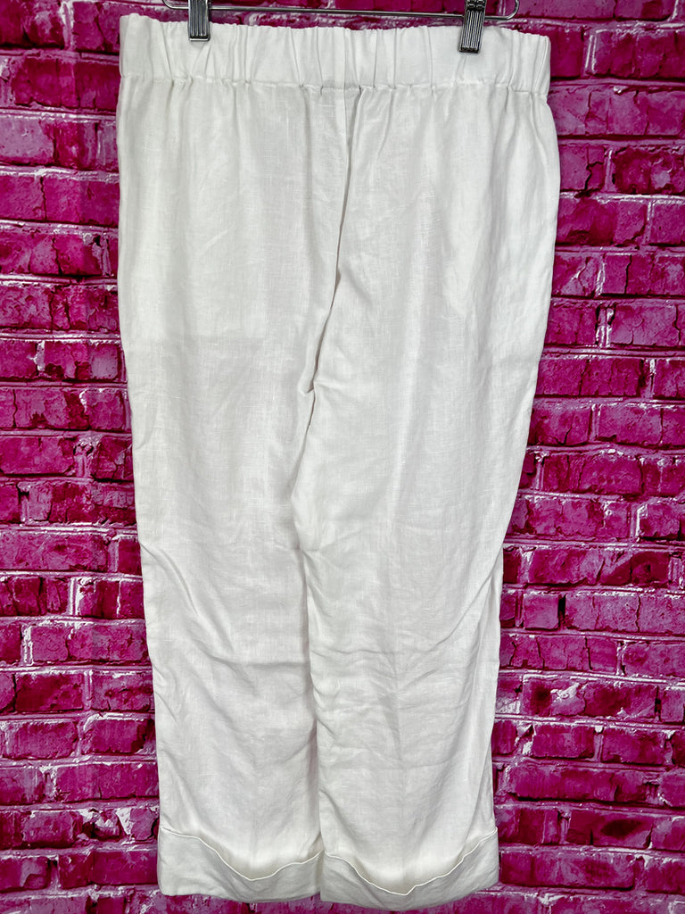 Chico's Cropped & Cuffed Linen Pant sz 4