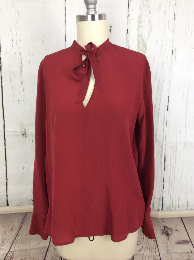 Madewell silk blouse with neck tie size XS