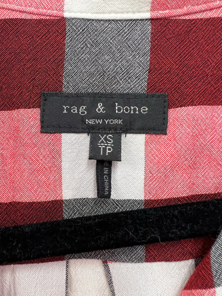 Rag & Bone Check plaid blouse sz XS