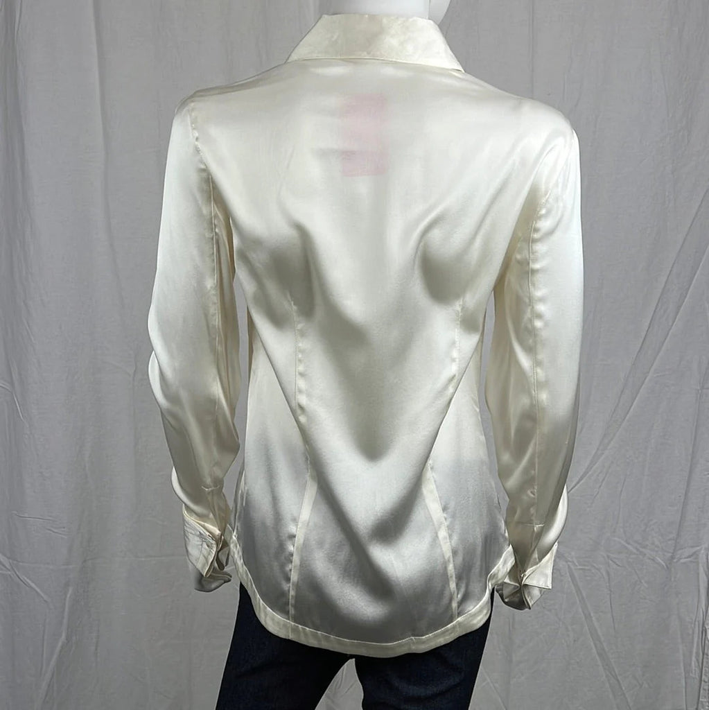 TUX Couture silk blouse sz 4