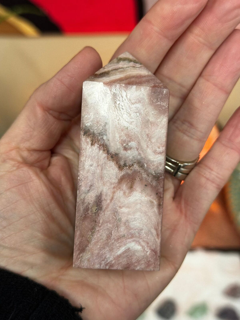 Pink Mica Crystal Tower