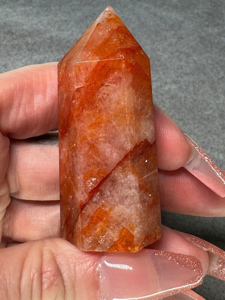 Fire Quartz Crystal Tower