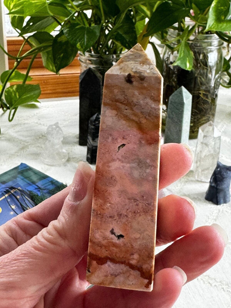 8th vein Ocean Jasper Crystal tower