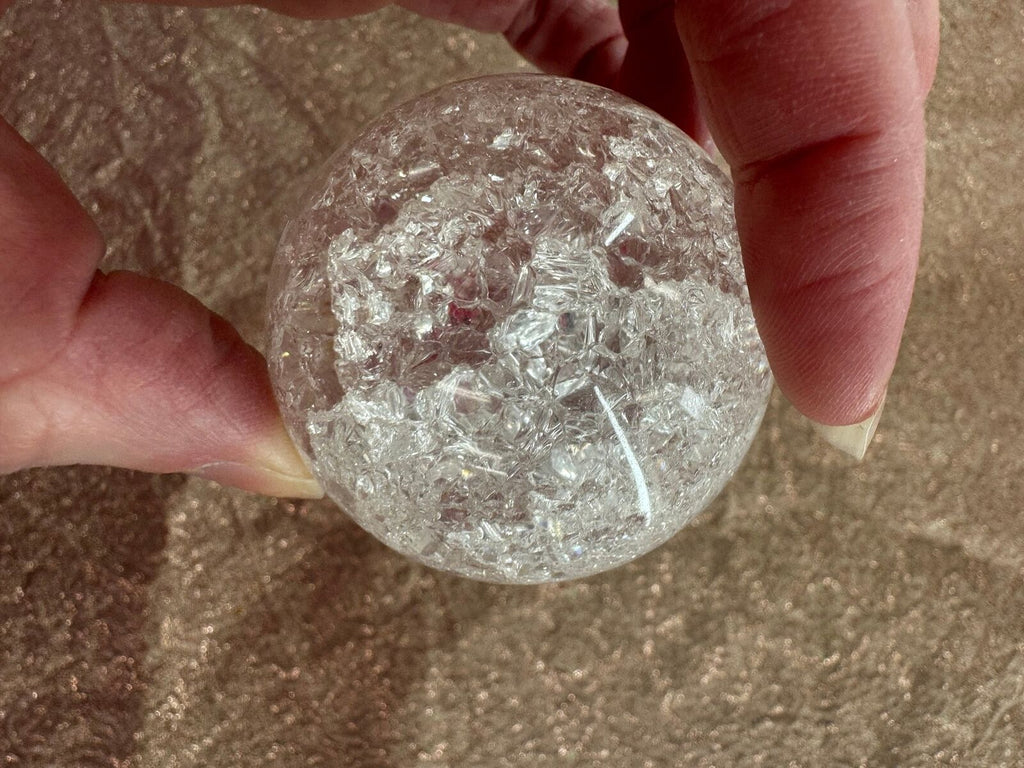 Crackle Quartz Crystal Sphere