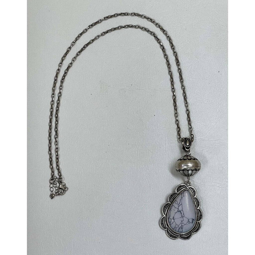 Chico’s Boho crystal long strand pendant necklace