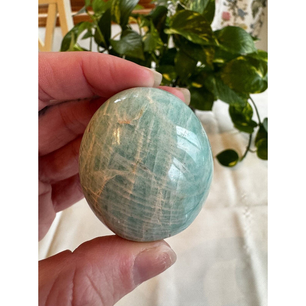 Amazonite Crystal Palm Stone